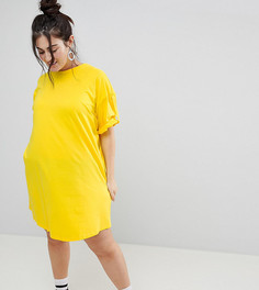 Платье-футболка ASOS CURVE-Желтый