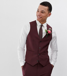 Бордовый супероблегающий жилет ASOS DESIGN Tall-Красный