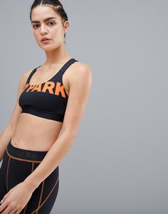 Темно-синий спортивный бюстгальтер с логотипом Ivy Park Active