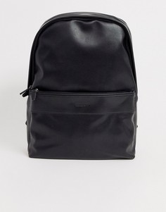 Черный рюкзак из искусственной кожи с тиснением ASOS DESIGN