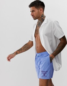 Голубые пляжные шорты с логотипом Barbour Beacon-Синий