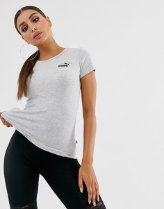 Серая футболка с логотипом Puma Essentials-Серый