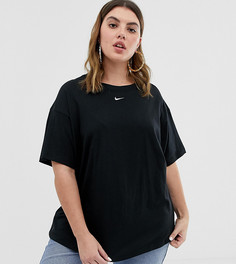 Черная футболка бойфренда Nike plus-Черный