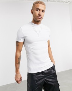 Белая обтягивающая футболка ASOS DESIGN-Белый