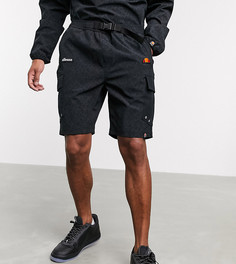 Черные шорты-карго со светоотражающей отделкой ellesse эксклюзивно для ASOS-Черный