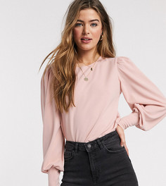 Розовый топ с пышным рукавом на манжете ASOS DESIGN Tall