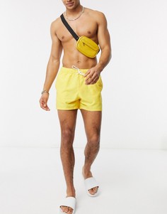 Желтые короткие шорты для плавания ASOS DESIGN-Желтый