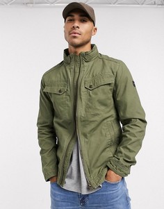 Куртка цвета хаки в стиле милитари Tom Tailor-Зеленый