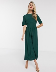 Чайный комбинезон с пуговицами на спине ASOS DESIGN-Мульти