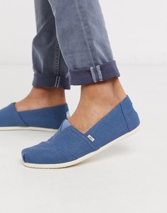 Синие парусиновые эспадрильи Toms-Синий