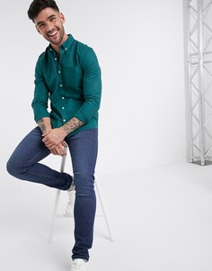 Синяя оксфордская рубашка с длинными рукавами New Look-Синий