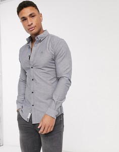 Светло-серая оксфордская рубашка River Island-Серый