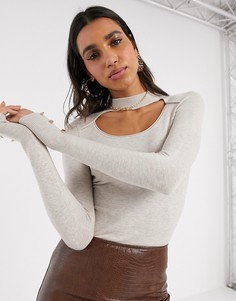 Кремовый джемпер с вырезом River Island