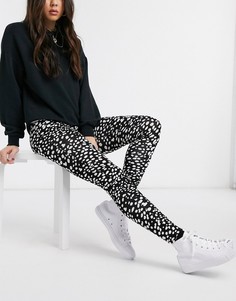 Леггинсы с монохромным принтом ASOS DESIGN-Мульти