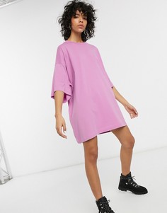 Фиолетовое платье-футболка oversized Weekday-Фиолетовый
