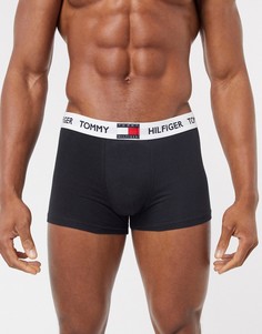 Черные боксеры-брифы с логотипом на поясе Tommy Hilfiger-Черный
