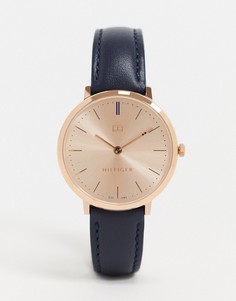 Часы с черным ремешком Tommy Hilfiger 1781693-Серебряный
