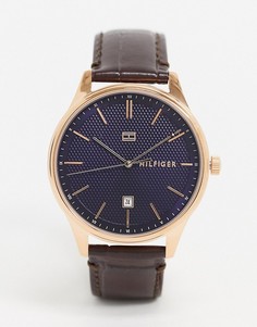 Часы с коричневым ремешком Tommy Hilfiger 1791493-Коричневый