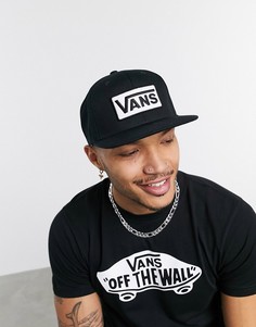 Черная бейсболка с накладкой Vans-Черный