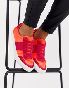 Кроссовки флуоресцентной расцветки на шнуровке ASOS DESIGN-Мульти