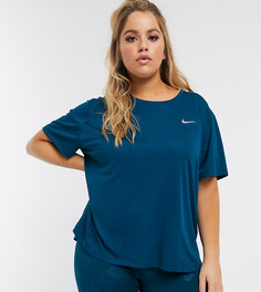 Синяя футболка Nike Plus Running Miler-Синий