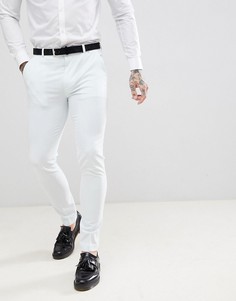 Голубые супероблегающие брюки пастельного оттенка ASOS DESIGN Wedding-Синий