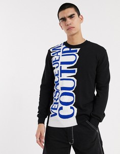 Черный джемпер с логотипом Versace Jeans
