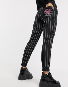 Джоггеры в полоску с логотипом Love Moschino-Черный