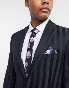 Черный галстук с принтом Twisted Tailor