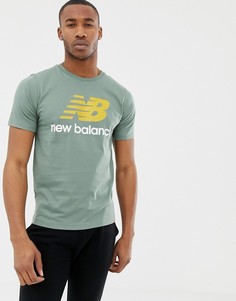 Зеленая футболка с логотипом New Balance MT83530_VTC-Зеленый