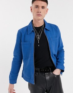 Джинсовая куртка кобальтового синего цвета ASOS DESIGN-Синий
