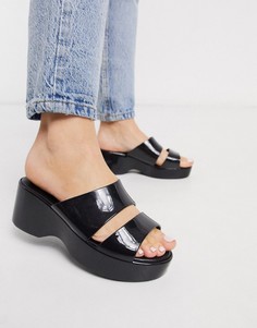 Черные сандалии с двумя ремешками в стиле 90-х ASOS DESIGN Favourite-Черный