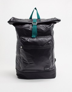 Черный рюкзак с накладкой с логотипом ASOS DESIGN-Темно-синий