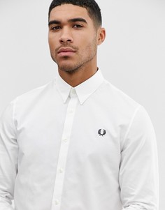 Белая оксфордская рубашка Fred Perry-Белый
