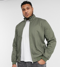 Куртка Харрингтон цвета хаки ASOS DESIGN Plus-Зеленый