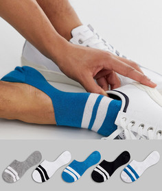 Набор из 5 пар спортивных невидимых носков ASOS DESIGN - Скидка-Мульти