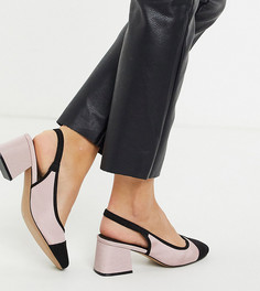 Розовые туфли для широкой стопы с ремешком на пятке ASOS DESIGN-Мульти
