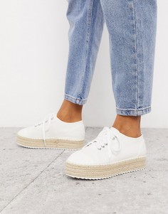 Белые кроссовки на шнуровке ASOS DESIGN-Белый
