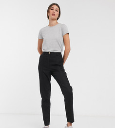 Брюки-сигареты из льняной смеси ASOS DESIGN Tall-Черный