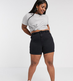 Черные джинсовые шорты в винтажном стиле Vero Moda Curve-Черный