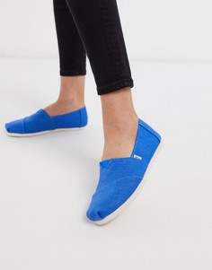 Синие летние туфли Toms-Синий