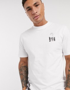 Белая футболка с логотипом River Island-Белый