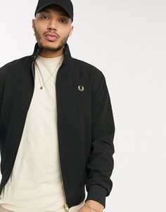 Черная трикотажная куртка Харрингтон Fred Perry-Черный