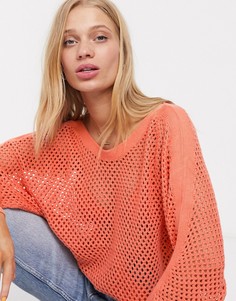 Джемпер с длинными рукавами "летучая мышь" Only-Розовый