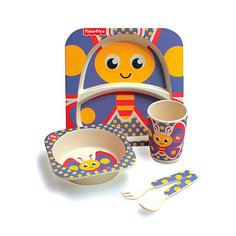 Набор детской бамбуковой посуды Fisher-Price Бабочка Mattel