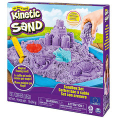 Набор для лепки Kinetic Sand "Кинетический песок" с песочницей и формочками Spin Master