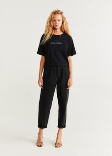 Футболка с вышитым логотипом - Logo-h Mango