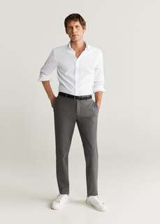 Фактурная рубашка slim fit из хлопка - Arthur Mango