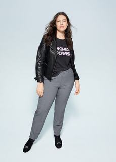 Принтованная футболка с надписью - Wom Mango