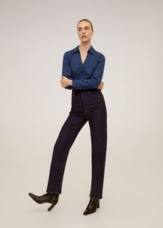 Принтованная рубашка из хлопка - Strechip-n Mango